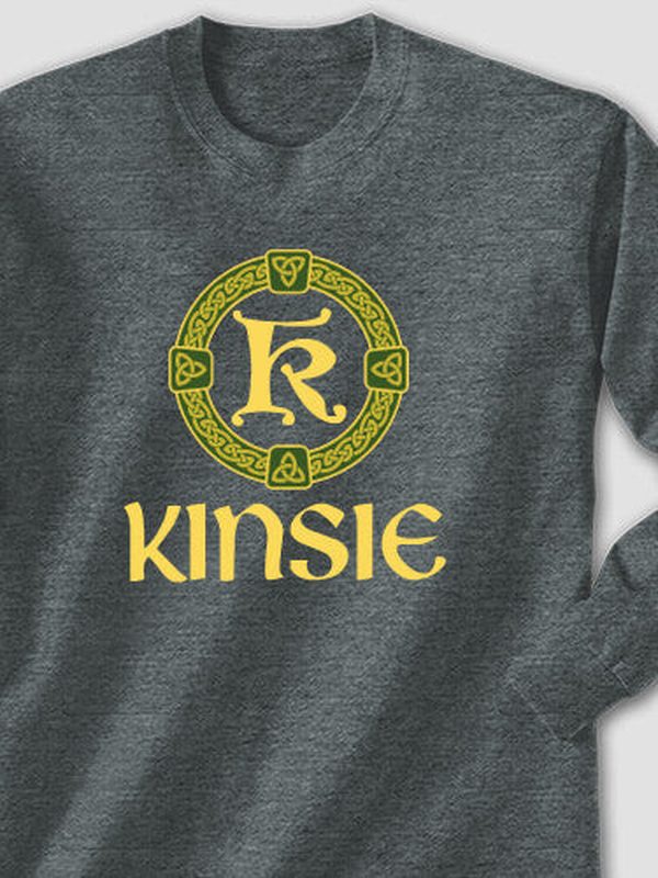 Celtic Wreath Monogram : Printed Long Sleeves