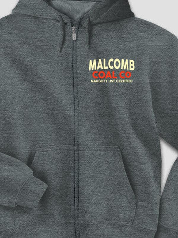 Christmas Coal Company : Embroidered Zip Hoodies