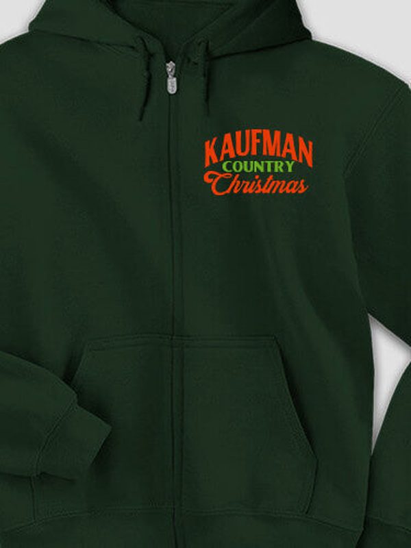 Country Christmas : Embroidered Zip Hoodies product image 2