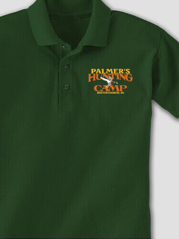 Duck Hunting Camp : Embroidered Polo Shirts product image 2