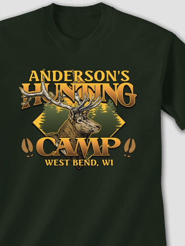 Elk Hunting Camp : Printed T-Shirts