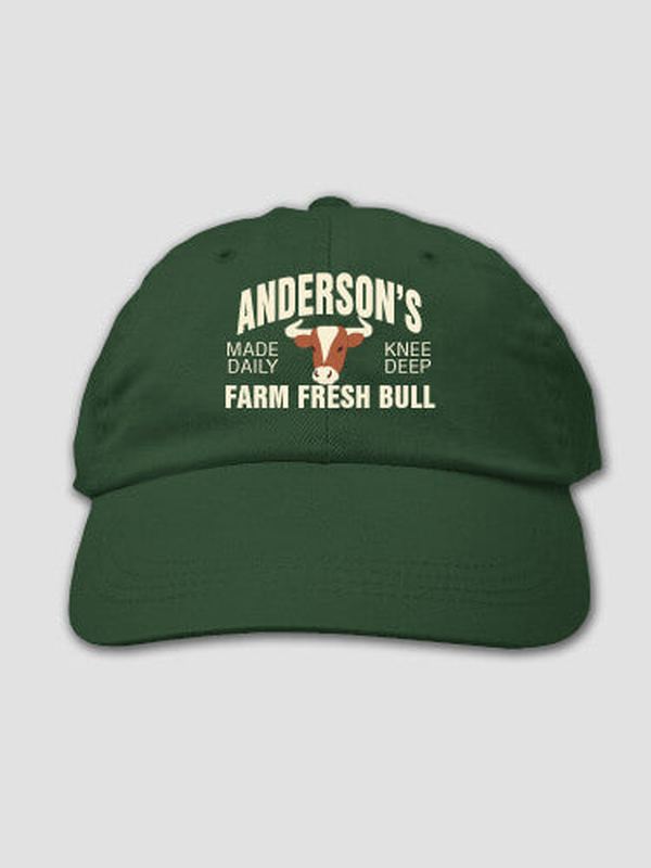 Farm Fresh Bull : Embroidered Baseball Hats