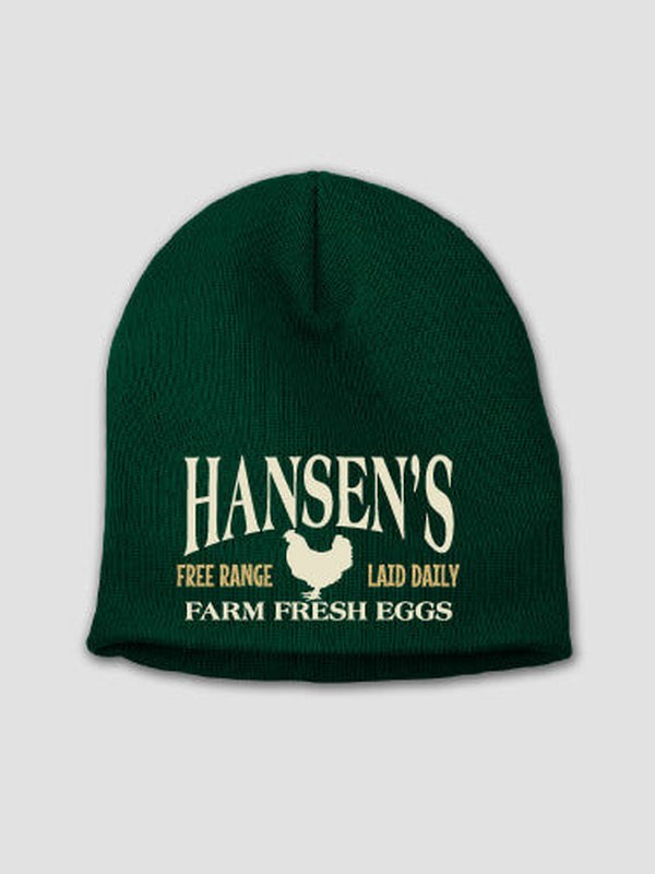 Farm Fresh Eggs : Embroidered Beanies
