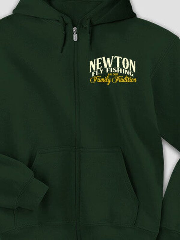 Fly Fishing Family Tradition : Embroidered Zip Hoodies product image 3