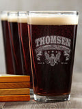 American Original : 4 Pint Glasses - Engraved 4 Coasters Gift Set