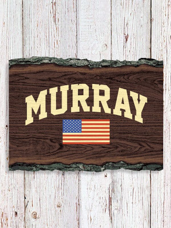 American Varsity : Faux Sliced Log Plaque