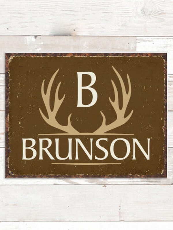 Antler Monogram : Tin Signs