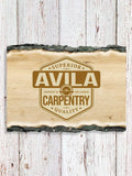 Carpentry : Faux Sliced Log Plaque