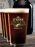 Cattle Company : Growler Pint Glass Gift Sets - Color Printed