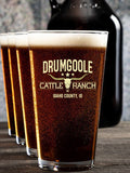 Cattle Ranch : Growler Pint Glass Gift Sets - Color Printed
