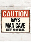 Caution Man Cave : Tin Signs