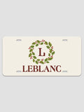 Christmas Monogram : License Plates