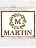 Christmas Monogram : Tin Signs