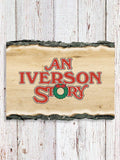 Christmas Story : Faux Sliced Log Plaque