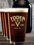 Classic Brewing Company : Growler Pint Glass Gift Sets - Color Printed