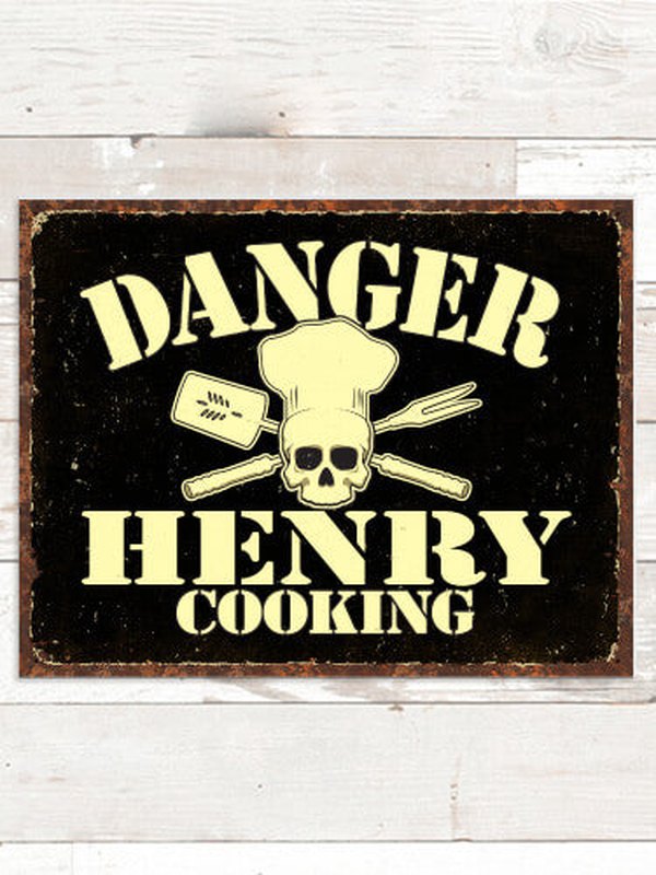 Cooking Danger : Tin Signs