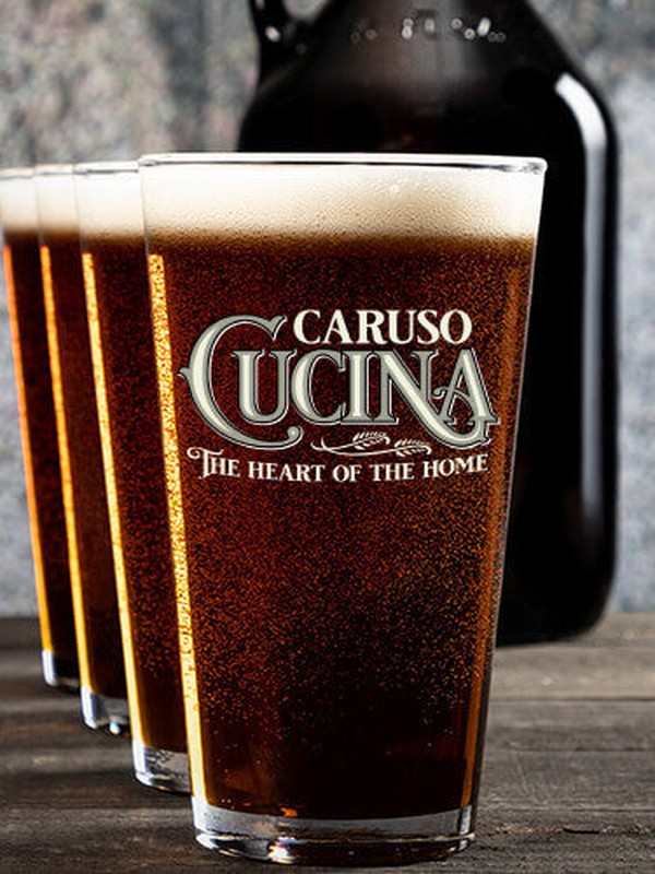 Cucina : Growler Pint Glass Gift Sets - Color Printed