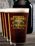 Deer Hunting Camp : Growler Pint Glass Gift Sets - Color Printed