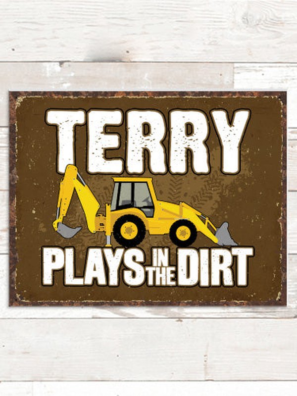 Dirt Shirt - Backhoe : Tin Signs product image 1