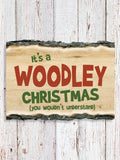 Family Christmas Thing : Faux Sliced Log Plaque