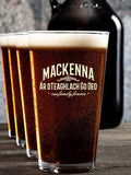 Family Forever : Growler Pint Glass Gift Sets - Color Printed