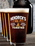 Fire Pit : Growler Pint Glass Gift Sets - Color Printed