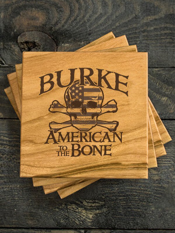 American to the Bone : Coasters - Engraved