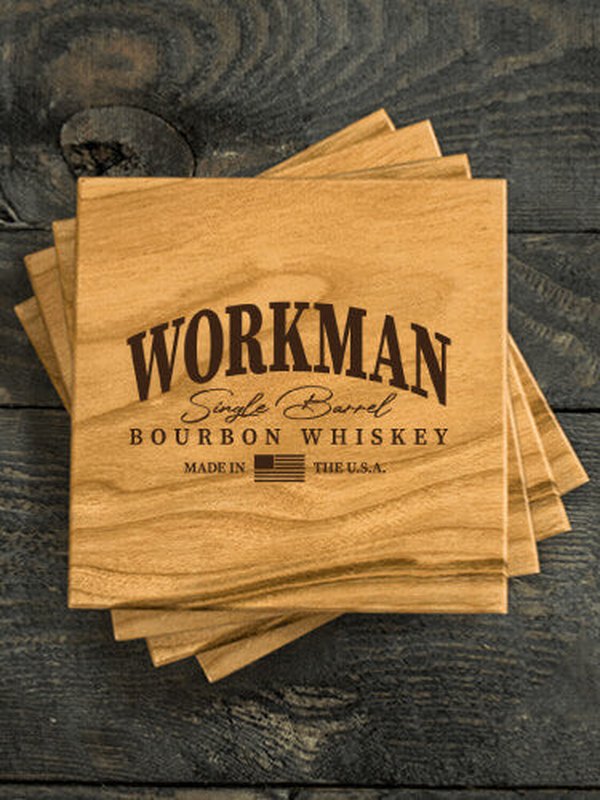 Bourbon Whiskey : Coasters - Engraved