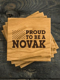 Family Flag : Coasters - Engraved