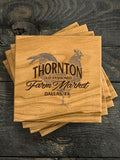 Farm Market : Coasters - Engraved
