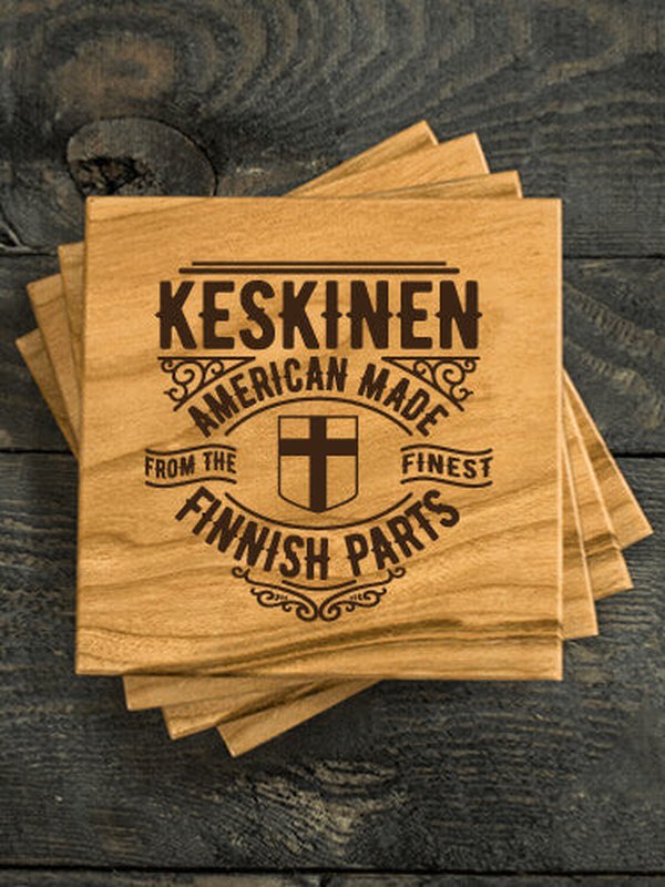Finnish Parts : Coasters - Engraved