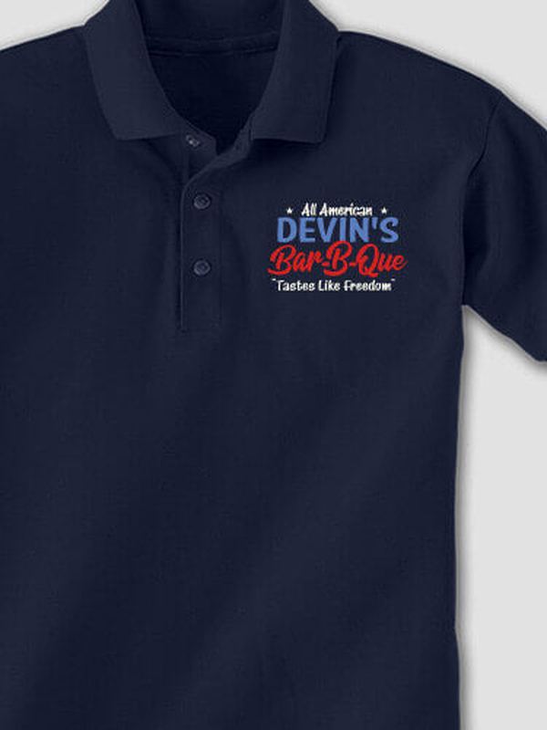All American BBQ : Embroidered Polo Shirts product image 2