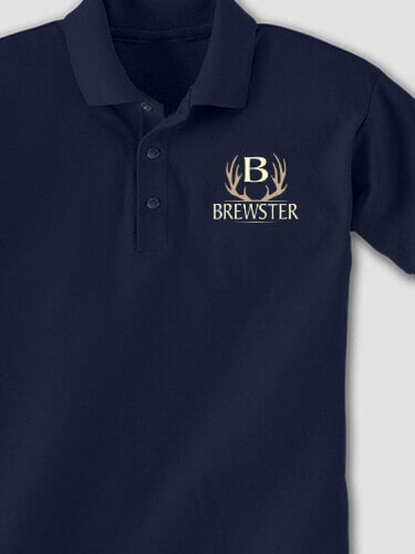 Antler Monogram : Embroidered Polo Shirts product image 3