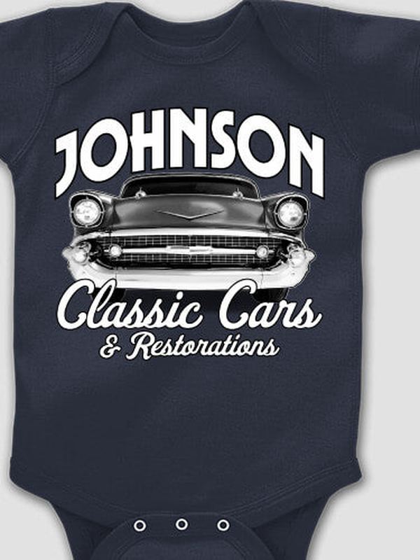 Classic Cars II : Printed Baby Bodysuits