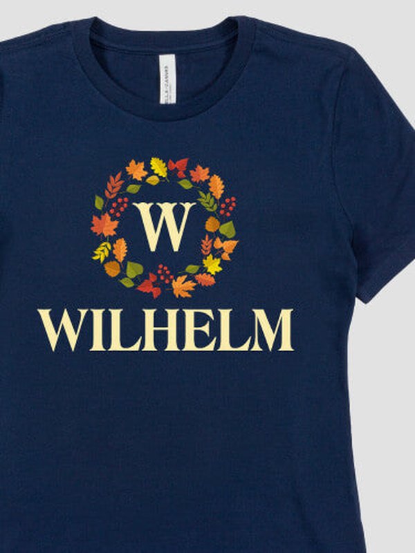 Fall Monogram : Premium Printed T-Shirts
