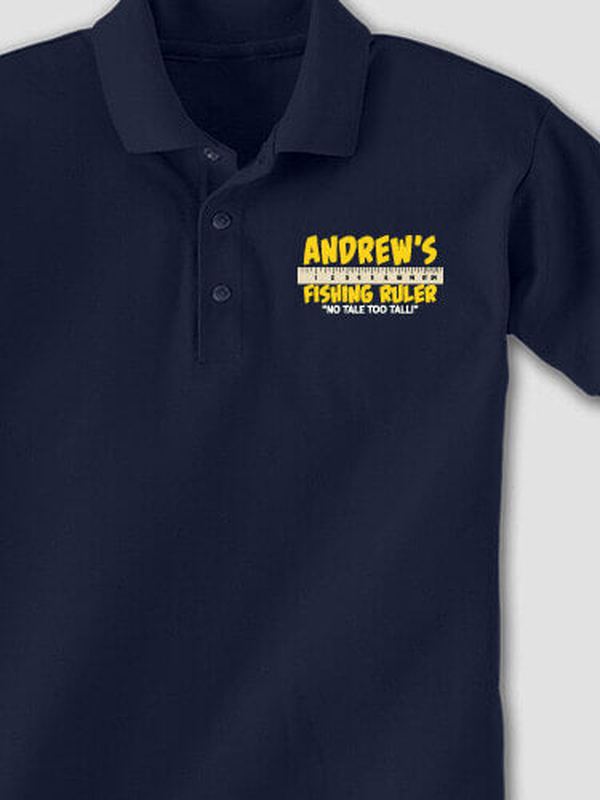 Fishing Ruler : Embroidered Polo Shirts product image 1
