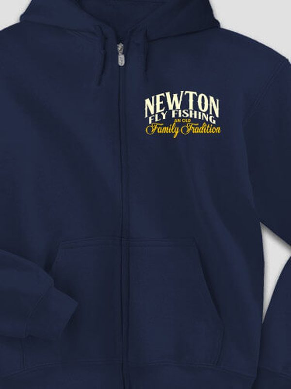 Fly Fishing Family Tradition : Embroidered Zip Hoodies product image 4