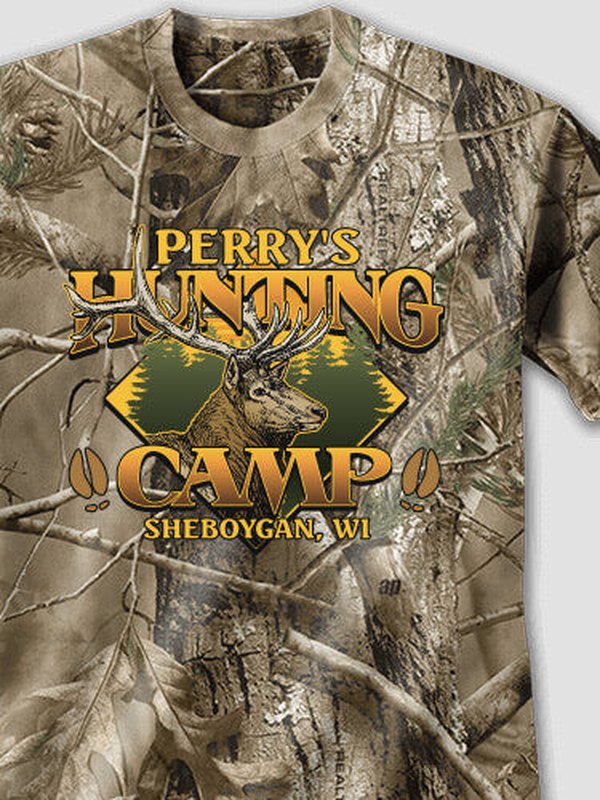 Elk Hunting Camp : Printed T-Shirts