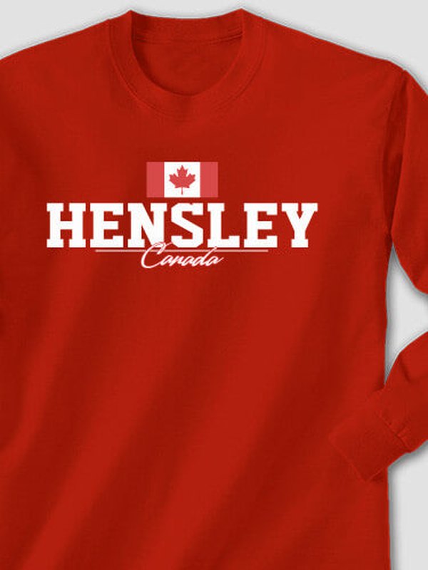 Canadian Flag : Printed Long Sleeves