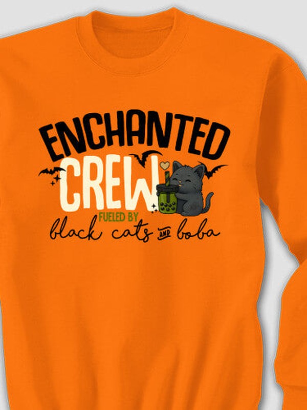 Black Cats And Boba : Printed Sweatshirts product image 1