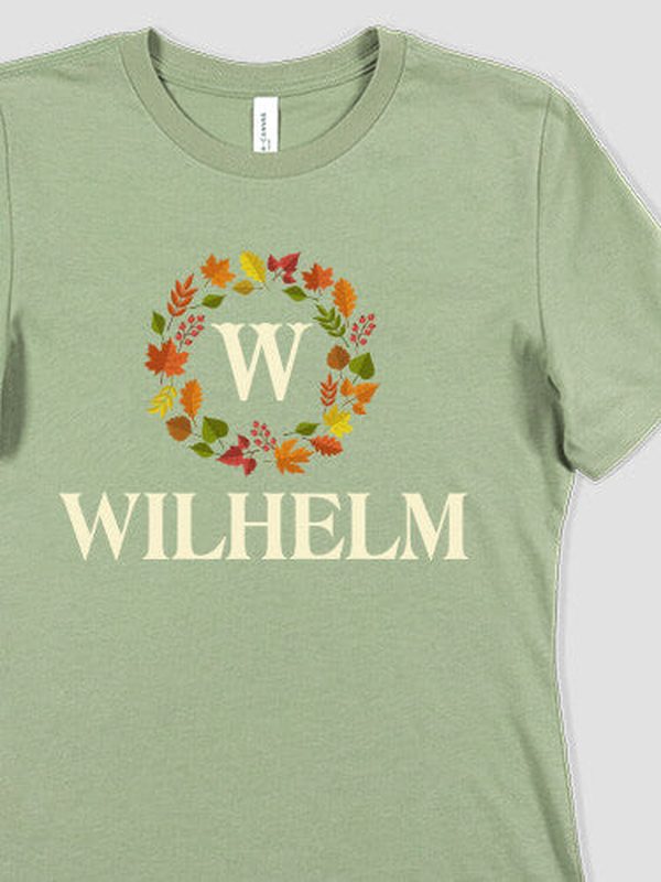 Fall Monogram : Premium Printed T-Shirts