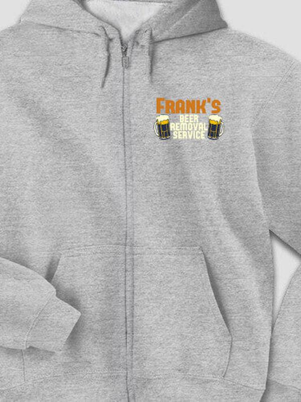 Beer Removal : Embroidered Zip Hoodies