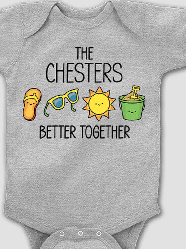 Better Together Vacation : Printed Baby Bodysuits