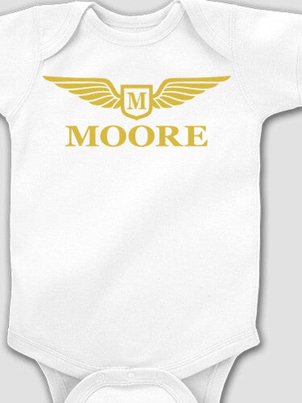 Aviation Monogram : Printed Baby Bodysuits
