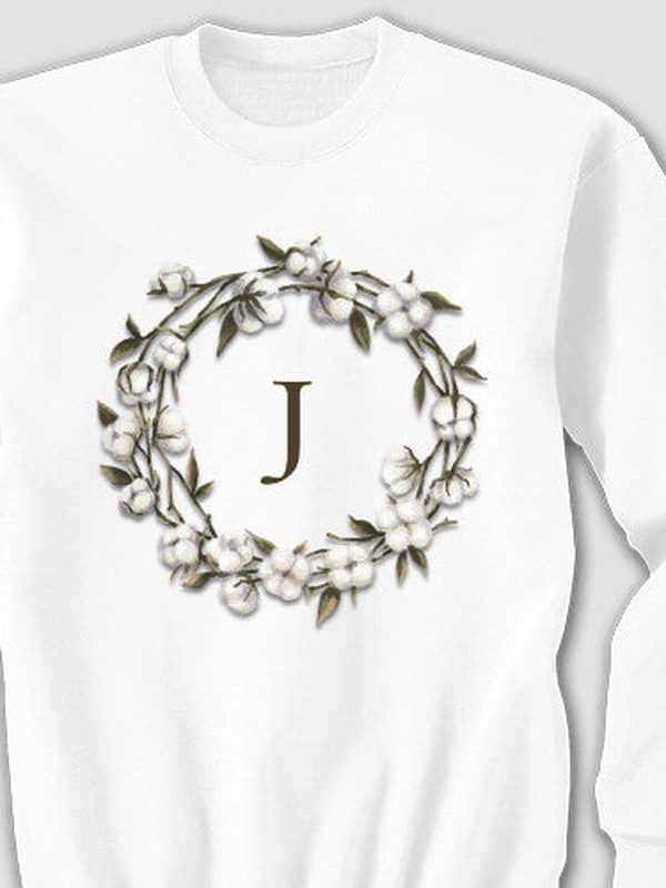 Cotton Wreath Monogram : Printed Sweatshirts product image 2